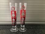 2 mooie bierglazen met opdruk benzinepomp, Ophalen of Verzenden, Zo goed als nieuw, Glas of Glazen, Overige merken
