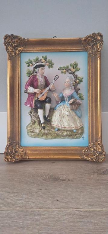 Dresden Porselein Schilderij.  beschikbaar voor biedingen