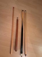 Twee biljartkeu 's met schroefdraadverbinding, Sport en Fitness, Biljarten en Poolen, Ophalen of Verzenden, Zo goed als nieuw