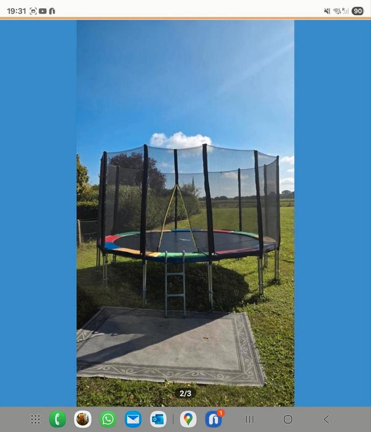 Baunsal Trampoline - Zo goed als nieuw!, Kinderen en Baby's, Speelgoed | Buiten | Trampolines, Zo goed als nieuw, Ophalen