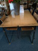 ROTAN TAFEL met 4 stoelen, bijna gratis €20! merk loom, Gebruikt, Onbekend, Ophalen of Verzenden, Onbekend
