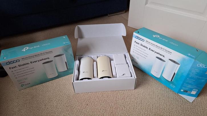 4x M4 deco wifi mesh wifi (2 gebruikt, 2 nieuw in doos), Computers en Software, WiFi-versterkers, Gebruikt, Ophalen of Verzenden