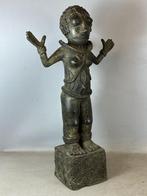 260164 Groot Afrikaans Edo/ini Benin Bronze sculpture, Ophalen of Verzenden