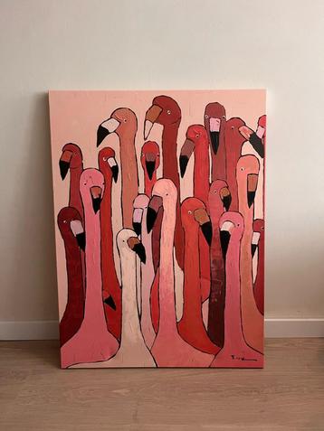 Schilderij Flamingo Meeting Kare Design beschikbaar voor biedingen