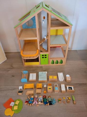 Hape houten poppenhuis seizoenen beschikbaar voor biedingen