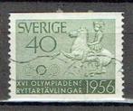 Zweden 1956 Olympische spelen paard, Ophalen of Verzenden, Overige landen, Gestempeld
