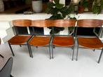 Vintage stoelen, Ophalen, Gebruikt, Bruin, Mid century modern