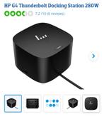 Nieuwe HP G4 Thunderbolt Docking Station 280W, Computers en Software, Dockingstations, Ophalen of Verzenden, Nieuw, Docking station