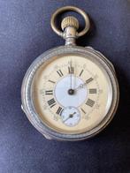 Antiek zilveren Zakhorloge, Sieraden, Tassen en Uiterlijk, Horloges | Antiek, Overige merken, Zakhorloge, 1900 tot 1930, Ophalen of Verzenden