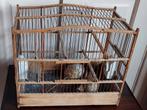 Vintage houten vogel kooi, putter kooi, Dieren en Toebehoren, Ophalen of Verzenden, Gebruikt, Hout, Vogelkooi