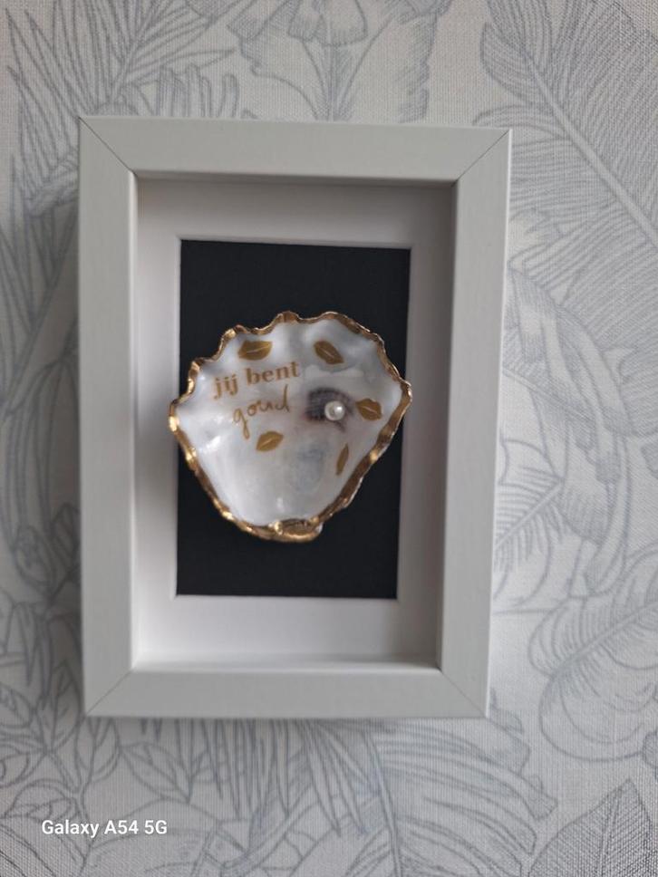 Handgemaakt Oesters, Huis en Inrichting, Woonaccessoires | Lijsten, Nieuw, Minder dan 50 cm, Hout, Ophalen of Verzenden