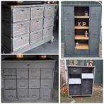 5x100,- korting op metalen industriële locker kast ladenkast, 1 of 2 laden, Nieuw, Minder dan 100 cm, 25 tot 50 cm