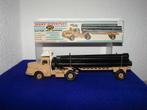 Franse dinky toy 893 Unic pipe truck in doos uit 1959, Ophalen of Verzenden, Gebruikt, Auto, Dinky Toys