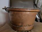 Oude rood koperen emmer antiek ZWARE UITVOERING, Ophalen of Verzenden