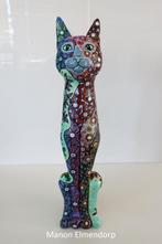 Uniek Handbeschilderd Beeld "Colorful Cat" Kunst Nieuw, Ophalen of Verzenden