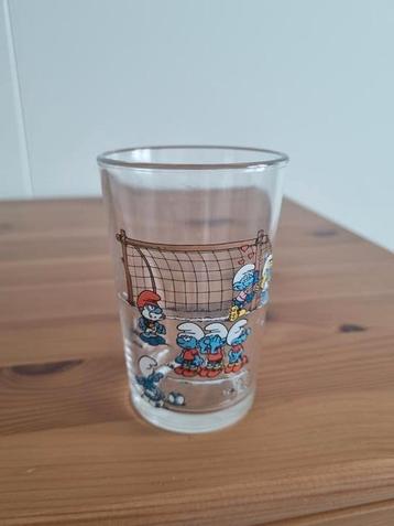 Smurfen voetbal glas glaasje beschikbaar voor biedingen