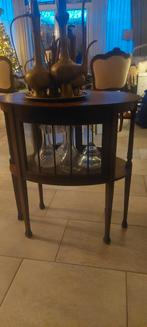 Antiek Theekastje, Huis en Inrichting, Minder dan 55 cm, Gebruikt, Rond, Ophalen of Verzenden