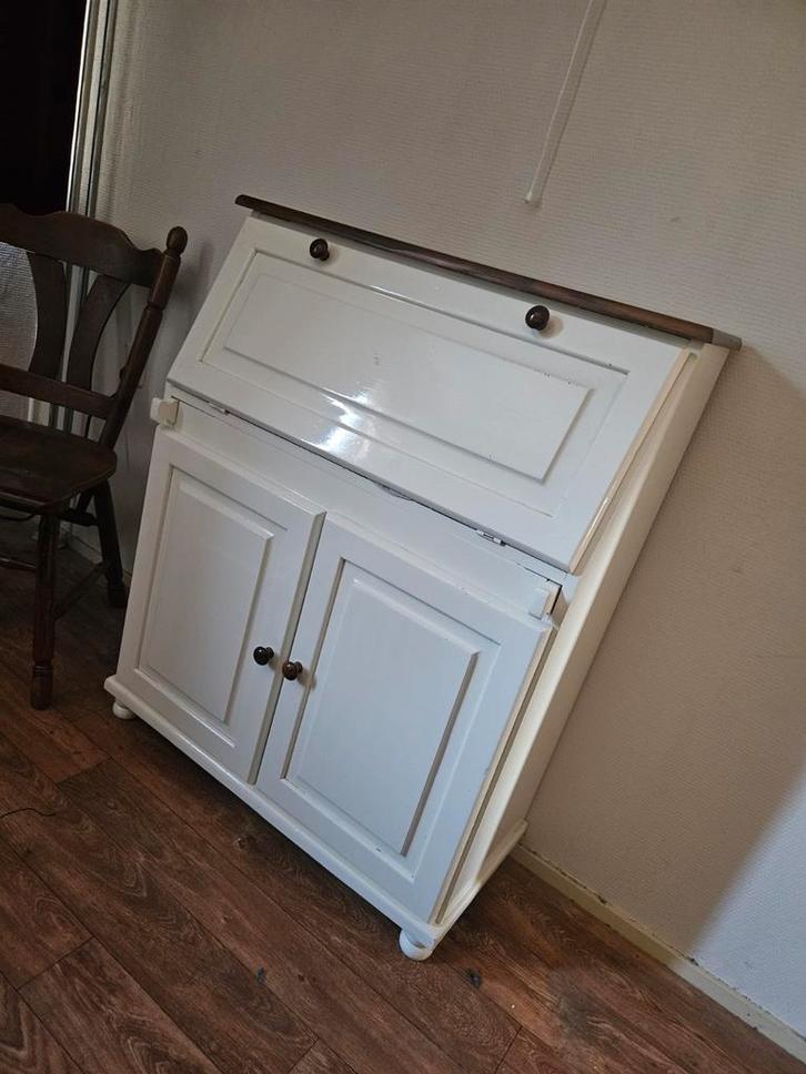 Antieke Secretaire met Klep en Opbergruimte, Huis en Inrichting, Kasten | Buffetkasten, Gebruikt, Met lade(s), Met deur(en), Met klep(pen)