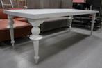 Mooie eettafel sierlijke bolpoot wit hout klassiek modern 2x, Huis en Inrichting, Tafels | Eettafels, Ophalen, Gebruikt, 200 cm of meer