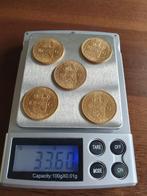 5 prachtige gouden tientjes Wilhelmina, Postzegels en Munten, Munten | Nederland, Ophalen, Setje, Goud, Koningin Wilhelmina