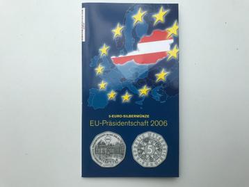 Oostenrijk 2006 EU Präsidentschaft 5 euro zilver beschikbaar voor biedingen