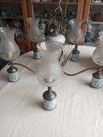 Kroonluchter 5 arms Delfts blauw, Ophalen, Gebruikt, Metaal