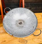 Grijs gewolkte emaille wok, Ophalen of Verzenden