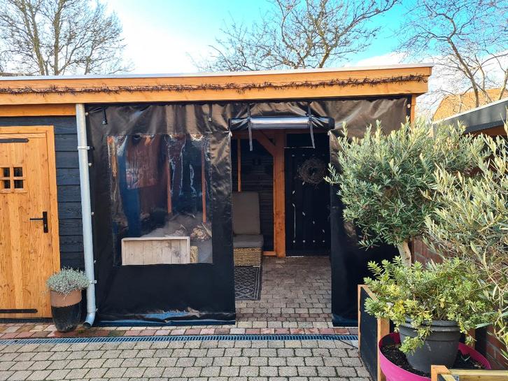 Overkapping afsluiten met zeil op maat gemaakt in Leimuiden, Tuin en Terras, Overkappingen, Nieuw, Veranda, Ophalen