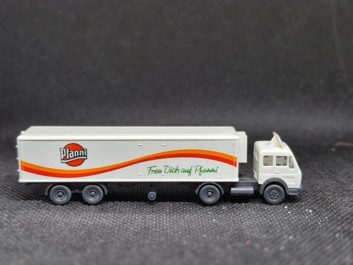 Fleischmann 8276 - Mercedes met koelwagen 'Pfanni' (14883), Hobby en Vrije tijd, Modeltreinen | N-Spoor, Gebruikt, Wagon, Gelijkstroom