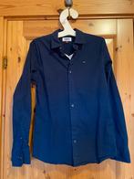 Overhemd blauw tommy jeans S slim fit lange mouw, Blauw, Halswijdte 38 (S) of kleiner, Ophalen of Verzenden, Zo goed als nieuw