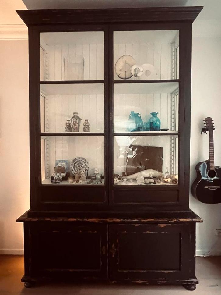 Buffet kast | vitrine kast | rariteiten kabinet -, Huis en Inrichting, Kasten | Vitrinekasten, Zo goed als nieuw, 200 cm of meer