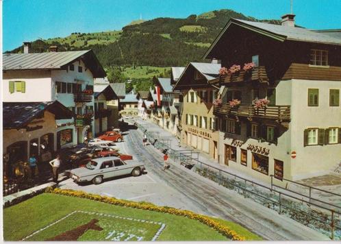 Oostenrijk, Kitzbuhel met auto's Mercedes S klasse W108/109, Verzamelen, Ansichtkaarten | Buitenland, Gelopen, Oostenrijk, 1960 tot 1980