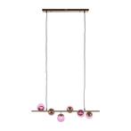 Richmond Interiors hanglamp Bente roze, Hotel Chique, Huis en Inrichting, Ophalen, Nieuw, Glas, 75 cm of meer