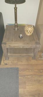 Massieve houten bijzettafel, Minder dan 50 cm, 50 tot 75 cm, Vierkant, Minder dan 50 cm