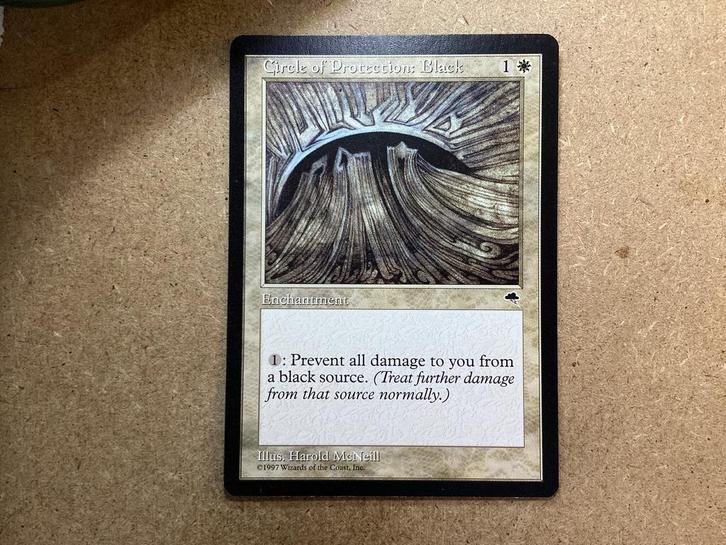 1x Circle of Protection: Black (Excellent), Hobby en Vrije tijd, Verzamelkaartspellen | Magic the Gathering, Zo goed als nieuw