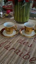 Kop en schotels bladgoud, Huis en Inrichting, Keuken | Servies, Verzenden