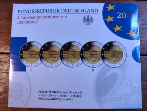 Duitsland 5 x 2 euro Proof 2018 ADGFJ PP Bundesrat, Postzegels en Munten, Munten | Europa | Euromunten, Setje, 2 euro, Duitsland