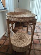 Nieuwe Rotan bijzet tafel Ikea, Ophalen of Verzenden, Nieuw, Rond, Minder dan 55 cm