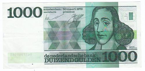 1000 gulden 1972 Spinoza voor 300 euro, Postzegels en Munten, Bankbiljetten | Nederland, Los biljet, 1000 gulden, Ophalen of Verzenden