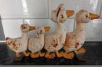 Vintage zware gietijzeren ganzen eend familiekonvooi, Huis en Inrichting, Woonaccessoires | Deurstoppers, Ophalen
