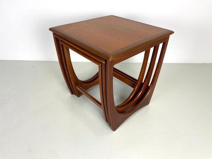 Vintage bijzettafels van G-Plan, Huis en Inrichting, Tafels | Bijzettafels, Zo goed als nieuw, Vierkant, 45 tot 60 cm, Minder dan 55 cm