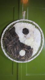 Wollen Yin en Yang, wand decoratie, gevilte wol, 54cm diam., Huis en Inrichting, Verzenden, Nieuw