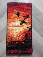 Vintage wandkleed smyma kleedje zonsondergang ganzen, Ophalen of Verzenden