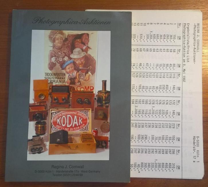 fotografica Veiling catalogus Cornwall Duitsland 08mei82, Verzamelen, Fotografica en Filmapparatuur, Overige typen, Verzenden