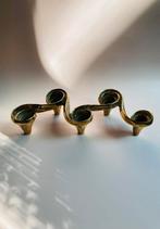 Vintage messing kandelaar Michael Harjes, Ophalen of Verzenden, Koper of Brons