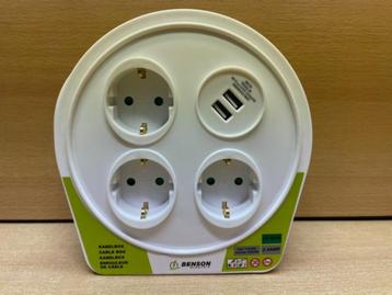 Kabelhaspel 3xRA en 2xUSB 10 meter. beschikbaar voor biedingen
