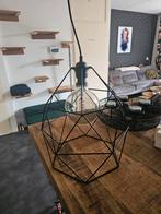 Zwarte metalen hanglamp met bol, Ophalen, Zo goed als nieuw, Metaal, Minder dan 50 cm