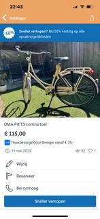 Oma fiets gebruikt, Fietsen en Brommers, Fietsen | Dames | Sportfietsen en Toerfietsen, Ophalen of Verzenden, Gebruikt, Overige merken