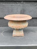 Prachtige antieke gietijzeren tuinvaas, hoogte 20 cm., Ophalen of Verzenden, Zo goed als nieuw