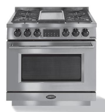 Luxe Fornuis Boretti Imperatore 90cm RVS 1 oven NIEUW beschikbaar voor biedingen